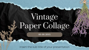 Vintage Paper Collage Kostenlose Präsentationsvorlage – Google Slides-Design und PowerPoint-Vorlage