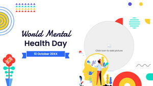 Kostenloses Präsentationsdesign für den Tag der psychischen Gesundheit für das Google Slides-Thema und die PowerPoint-Vorlage