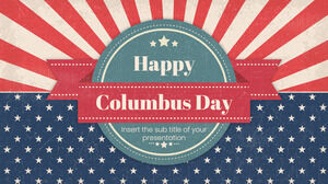 Modèle de présentation gratuit Happy Columbus Day - Thème Google Slides et modèle PowerPoint