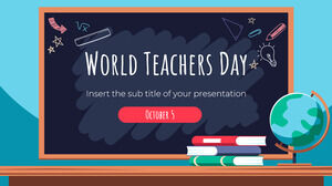 Modelo de apresentação gratuita do Dia Mundial dos Professores – Tema do Google Slides e modelo de PowerPoint