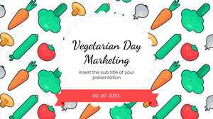 Szablon bezpłatnej prezentacji marketingu wegetariańskiego – motyw prezentacji Google i szablon programu PowerPoint