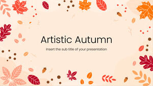 Templat Presentasi Artistik Abstrak Gratis Musim Gugur – Tema Google Slides dan Templat PowerPoint