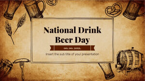 Ulusal İçecek Bira Günü Ücretsiz Sunum Şablonu – Google Slaytlar Teması ve PowerPoint Şablonu