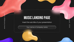 Modelo de apresentação gratuita de página de destino de música – Tema do Google Slides e modelo de PowerPoint