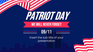 Patriot Günü Ücretsiz Sunum Şablonu – Google Slaytlar Teması ve PowerPoint Şablonu