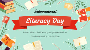 Șablon de prezentare gratuit pentru Ziua Internațională a Alfabetizării – Tema Prezentări Google și șablon PowerPoint