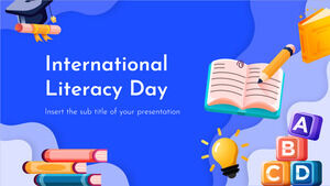 Modello di presentazione gratuito per la Giornata dell'alfabetizzazione: tema di Presentazioni Google e modello PowerPoint