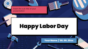 Modèle de présentation gratuit Happy Labor Day - Thème Google Slides et modèle PowerPoint