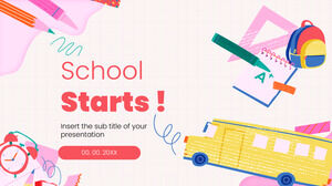 School Starts Бесплатный шаблон презентации – тема Google Slides и шаблон PowerPoint