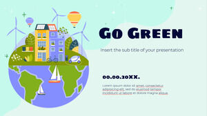 Go Green Modello di presentazione gratuito - Tema di Presentazioni Google e Modello di PowerPoint