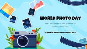 Plantilla de presentación gratuita del Día Mundial de la Fotografía – Tema de Google Slides y plantilla de PowerPoint