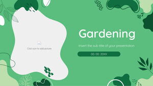 Kostenlose Präsentationsvorlage für Gartenarbeit – Google Slides-Design und PowerPoint-Vorlage