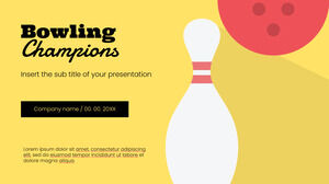 Șablon de prezentare gratuit Campionii de bowling – Tema Prezentări Google și șablon PowerPoint