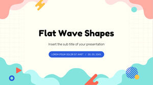 Darmowy szablon prezentacji Flat Wave Shapes – Motyw prezentacji Google i szablon programu PowerPoint