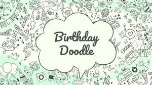 Birthday Doodle Free Presentation Template – Google Slides Theme and PowerPoint Template