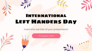 Modèle de présentation gratuit pour la Journée internationale des gauchers - Thème Google Slides et modèle PowerPoint
