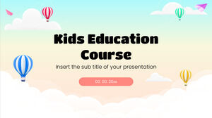 Çocuk Eğitimi Kursu Ücretsiz Sunum Şablonu – Google Slaytlar Teması ve PowerPoint Şablonu