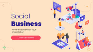 Plantilla de presentación gratuita de negocios sociales - Tema de Google Slides y plantilla de PowerPoint
