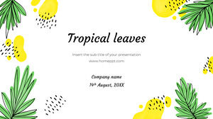 热带树叶免费演示模板 - Google 幻灯片主题和 PowerPoint 模板