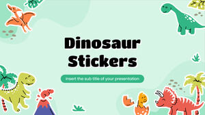 Șablon de prezentare gratuit cu autocolante de dinozaur – Tema Prezentări Google și șablon PowerPoint