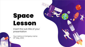 قالب عرض تقديمي مجاني لدرس الفضاء - سمة شرائح Google ونموذج PowerPoint