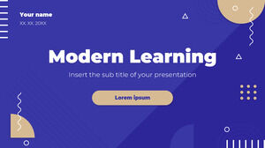 Modello di presentazione gratuito per l'apprendimento moderno: tema di presentazioni Google e modello PowerPoint