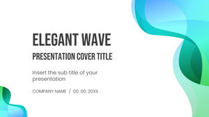 Șablon de prezentare gratuit elegant Wave – Tema Prezentări Google și șablon PowerPoint