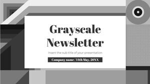 그레이스케일 뉴스레터 무료 프리젠테이션 템플릿 - Google 슬라이드 테마 및 파워포인트 템플릿