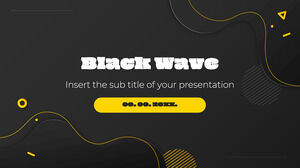 Kostenlose Black Wave-Präsentationsvorlage – Google Slides-Design und PowerPoint-Vorlage