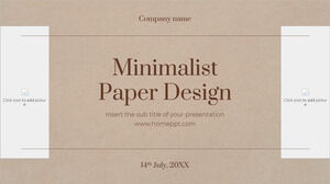 미니멀리스트 종이 디자인 무료 프리젠테이션 템플릿 - Google 슬라이드 테마 및 파워포인트 템플릿
