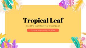 Bezpłatny szablon prezentacji liścia tropikalnego — motyw prezentacji Google i szablon programu PowerPoint