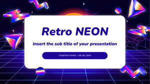 Șablon de prezentare gratuit neon retro - Tema Prezentări Google și șablon PowerPoint