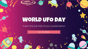 Șablon de prezentare gratuit pentru Ziua Mondială OZN – Tema Prezentări Google și șablon PowerPoint