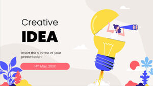 Darmowy szablon prezentacji Creative IDEA — motyw Prezentacji Google i szablon programu PowerPoint