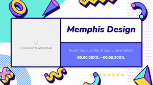 قالب عرض تقديمي مجاني من Memphis Design Cover - سمة Google Slides و PowerPoint Template