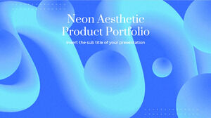 قالب عرض تقديمي مجاني لمجموعة منتجات Neon Aesthetic - قالب شرائح Google وقالب PowerPoint