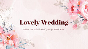 Modello di presentazione gratuito per matrimonio adorabile - Tema di diapositive di Google e modello di PowerPoint
