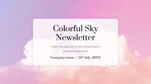 Modello di presentazione gratuito per newsletter Colorful Sky - Tema di diapositive di Google e modello di PowerPoint