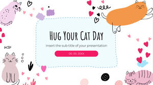 Șablon gratuit de prezentare Hug Your Cat Day – Tema Prezentări Google și șablon PowerPoint