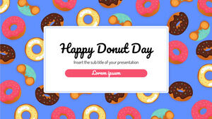 Șablon de prezentare gratuită Happy Donut Day – Tema Prezentări Google și șablon PowerPoint