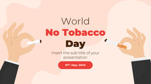 Modello di presentazione gratuito per la Giornata mondiale senza tabacco - Tema di Presentazioni Google e modello PowerPoint