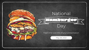 Szablon bezpłatnej prezentacji National Hamburger Day – motyw prezentacji Google i szablon programu PowerPoint