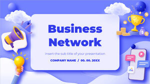 Modello di presentazione gratuito di Business Network - Tema di Presentazioni Google e modello di PowerPoint