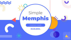 Prosty darmowy szablon prezentacji Memphis — motyw prezentacji Google i szablon programu PowerPoint