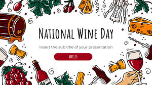 Plantilla de presentación gratuita del Día Nacional del Vino - Tema de Google Slides y plantilla de PowerPoint