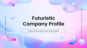 Modello di presentazione gratuito per il profilo aziendale futuristico: tema di Presentazioni Google e modello PowerPoint