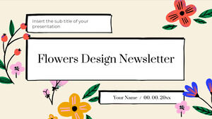 Modèle de présentation gratuit de newsletter de conception de fleurs - Thème Google Slides et modèle PowerPoint