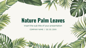Modèle de présentation gratuit de feuilles de palmier nature - Thème Google Slides et modèle PowerPoint
