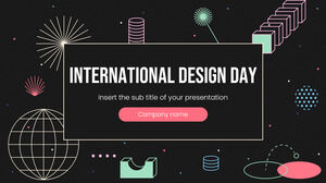 Șablon de prezentare gratuit pentru Ziua Internațională a Designului – Tema Prezentări Google și șablon PowerPoint