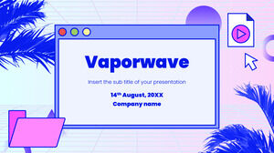 Darmowy szablon prezentacji Vaporwave — motyw prezentacji Google i szablon programu PowerPoint